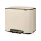 BRABANTIA Poubelle à pédale 11 + 23 L Soft Beige - Bo