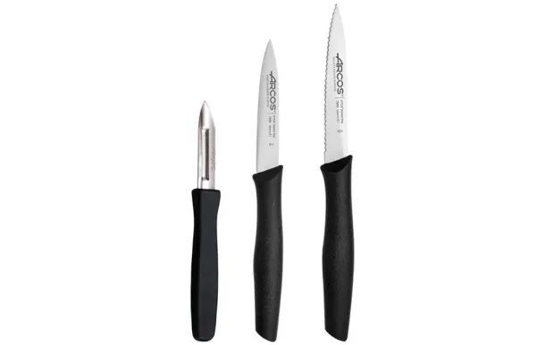 ARCOS Set 3 couteaux de cuisine Noir - Nova
