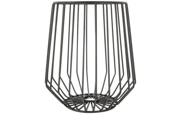 POINT VIRGULE Corbeille à fruits haute 23.4 cm Noire - Wire