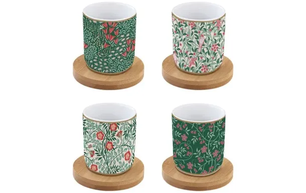 EASY LIFE Coffret 4 tasses à café 11 cl - Floral Fantasy
