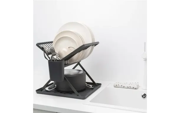 BRABANTIA Petit égouttoir pliable Dark Grey - Sink Side