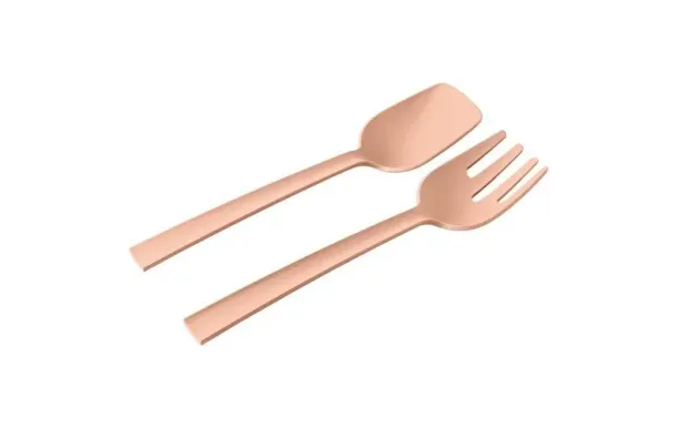 BLIM PLUS PAESTUM Couverts à salade Rose sable