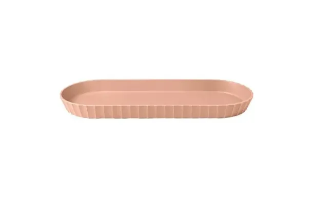 BLIM PLUS MINERVA Plat à cake Rose sable 37X15CM