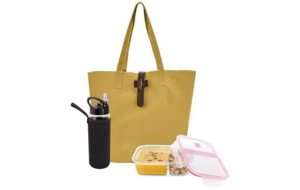 IRIS Sac Lunch Bag 15 L Jaune Moutarde - Natural