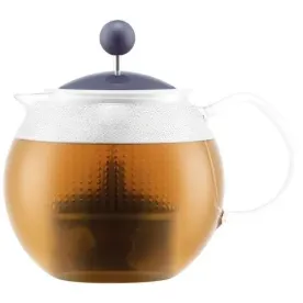 BODUM Théière 0,5 L en verre avec filtre plastique Bleue - Assam