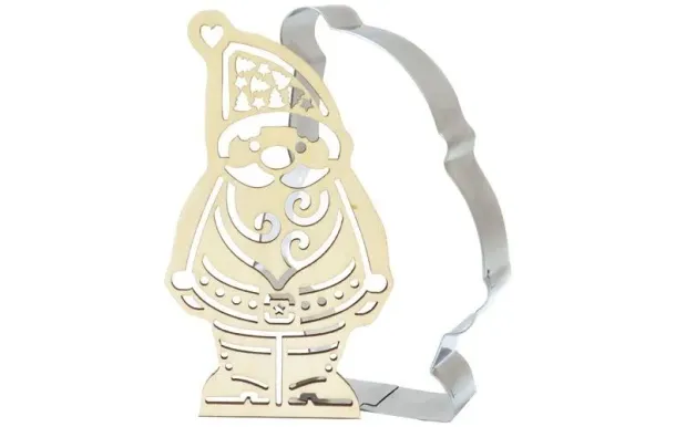 SCRAPCOOKING Découpoir + embosseur bois Père Noël 2079