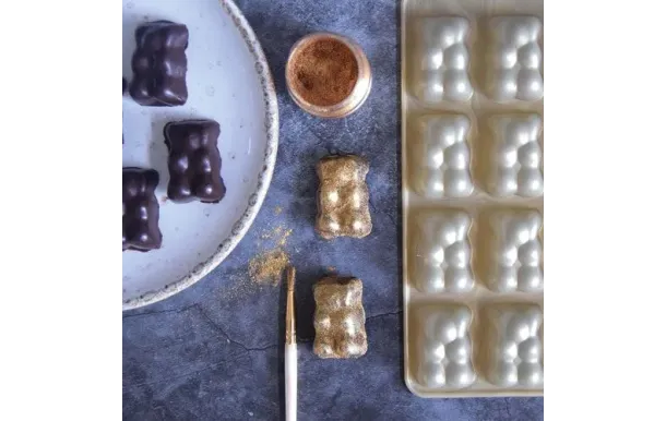 SCRAPCOOKING Coffret moule silicone - Ourson Gold - Édition Limitée