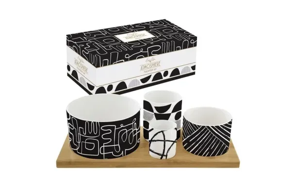 EASY LIFE GRAPHITI SET APERITIF 4 COUPELLES EN POR 1468GRAF