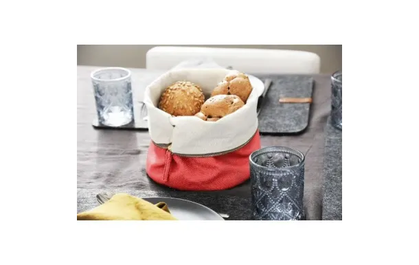 WD LIFESTYLE Corbeille à pain Rouge avec coussin chauffant