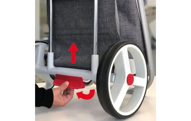 ROLSER Poussette 2 roues - MF Com 8 Black Tube Polar Tweed Noire