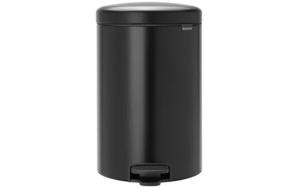 BRABANTIA Poubelle à pédale 20 L Matt Black - New Icon