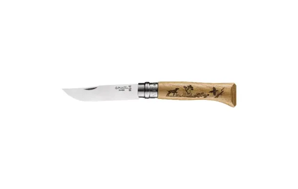 OPINEL Couteau Chien - Tradition N°8 Gravure Animalia 