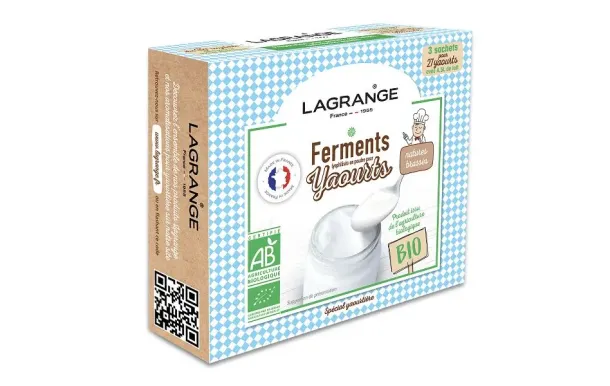 LAGRANGE Ferments bio pour yaourts natures 