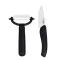 JEAN DUBOST Set Couteau Office 8 cm + Éplucheur - Céramic 