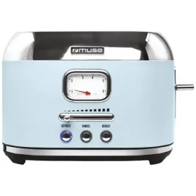MUSE PEM Grille-pain 2 fentes Bleu & Inox - Collection of Inspiration - MS120VB
