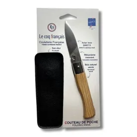 LE COQ FRANÇAIS Présentoir + 12 Cartes Duo 'Standard' - Couteau de poche Le Coq Virole *