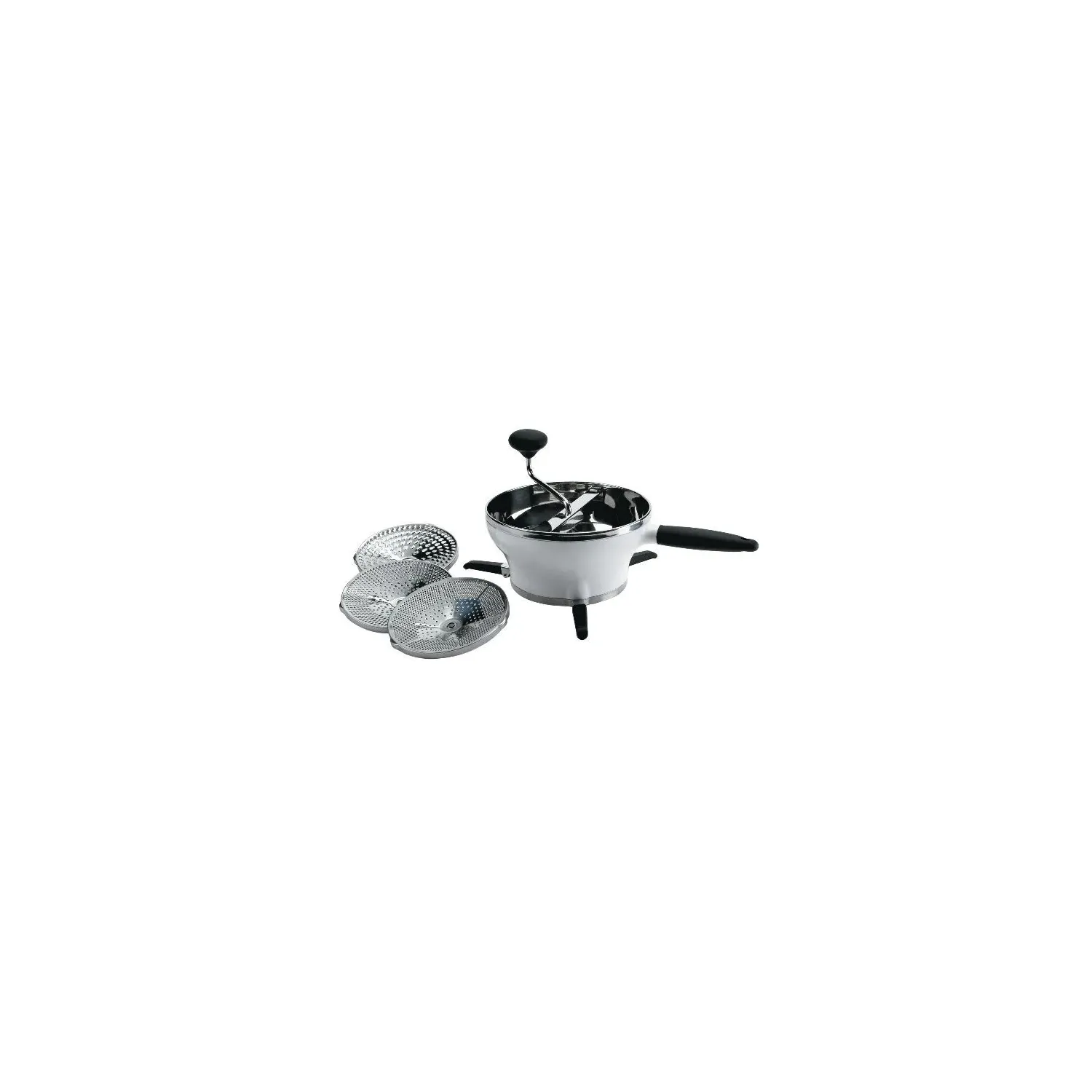 OXO Moulin à légumes 20 cm Inox & Blanc