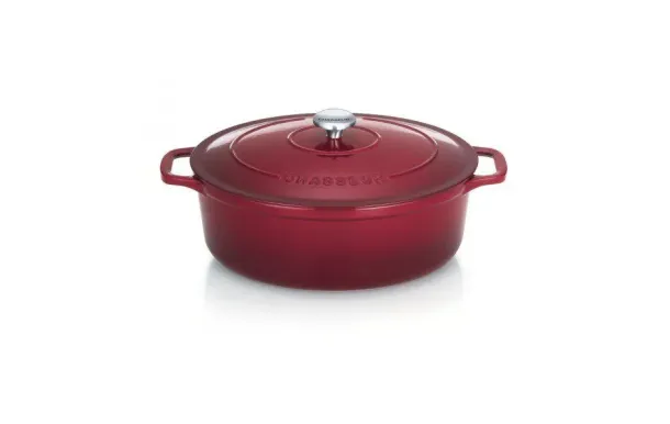 CHASSEUR Cocotte en fonte ovale 29 cm Wine - Sublime 