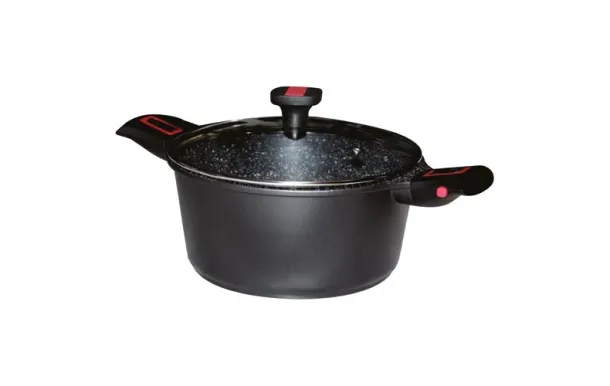BAUMALU Faitout 26 cm avec couvercle -  Granit Pro 