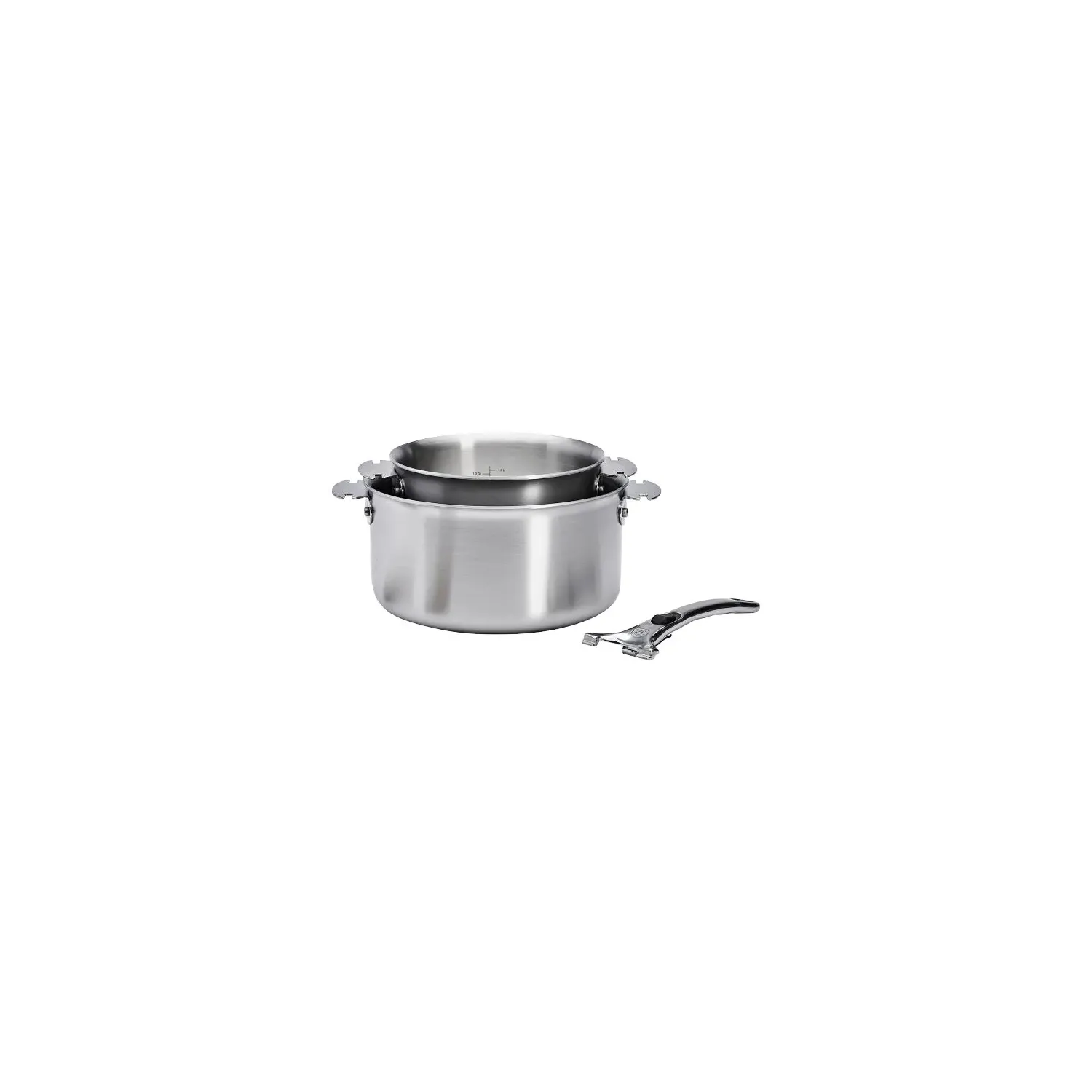 DE BUYER Série 2 casseroles / faitouts 16 et 20 cm + poignée Loqy Alchimy