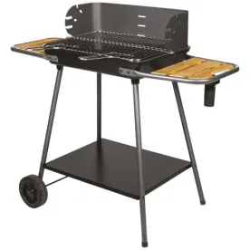 SOMAGIC BARBECUE CHARBON PROMENADE CUVE FONTE 54X88CM 2 TABLETTES SOUFLERIE FLO *