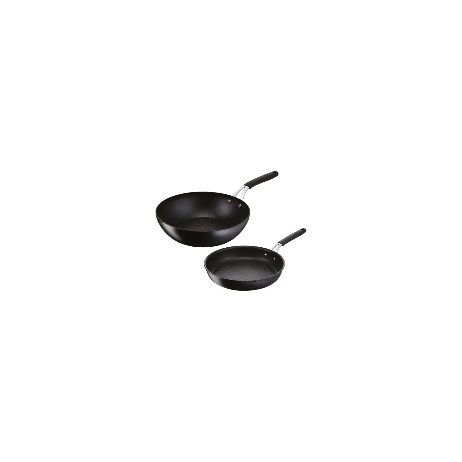 LAGOSTINA Lot Poêle 26 cm + Poêle wok 28 cm Tempra