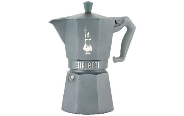 BIALETTI Cafetière italienne 6 tasses Gris Silver - Moka Exclusive 