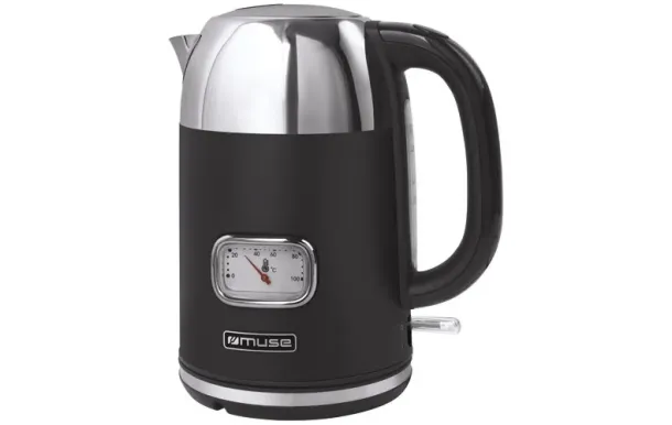 MUSE Bouilloire 1.7 L Noir Mat & Inox - Collection of Inspiration - MS020BS 