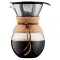 BODUM Cafetière 8 tasses / 1 L Liège & Cuir - Pour Over  BODUM Cafetière 8 tasses / 1 L Liège & Cuir - Pour Over
