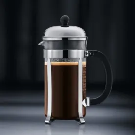 BODUM Cafetière à piston 3 Tasses Chromée & Noire - Chambord