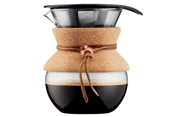 BODUM Cafetière 4 tasses / 0.5 L Liège & Cuir - Pour Over 