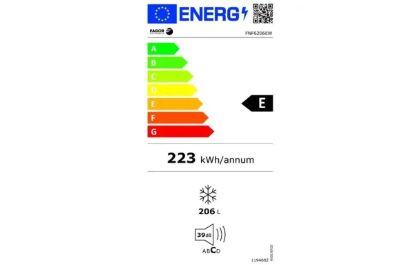 FAGOR Congélateur armoire No-Frost FNF6206EW 