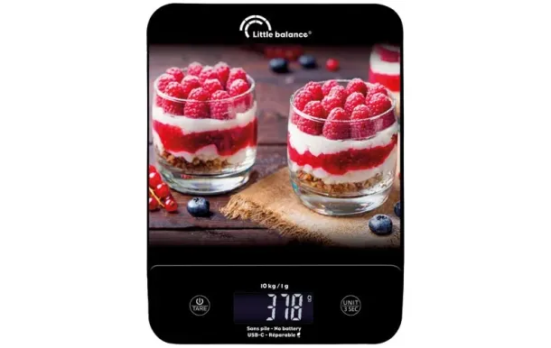 LITTLE BALANCE Balance de cuisine 10 kg Cheesecakes - Happy Genius 10 USB 