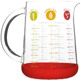 PEBBLY Pichet mesureur 1 L Rouge