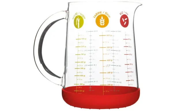 PEBBLY Pichet mesureur 1 L Rouge 