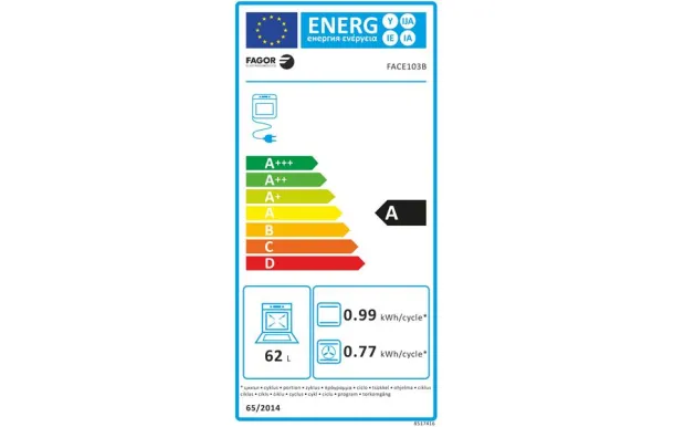 FAGOR Cuisinière électrique 50 cm 4 foyers nettoyage catalyse FACE103B