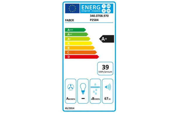 FABER Table induction aspirante 83 cm débit 600 m3/h - 5371765
