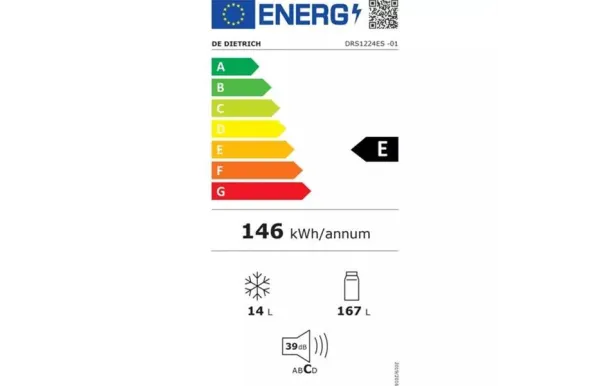 DE DIETRICH Réfrigérateur 1 porte DRS1224ES 