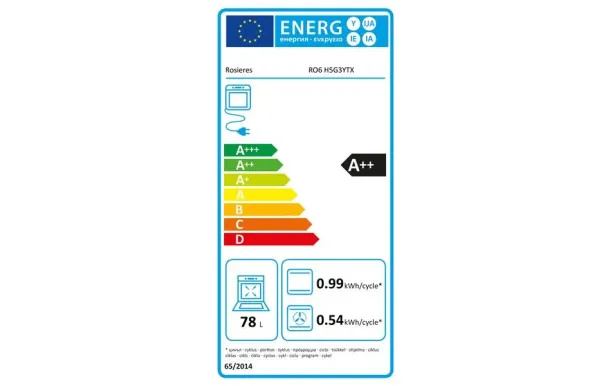 ROSIERES Four pyrolyse RO6H5G3YTX 