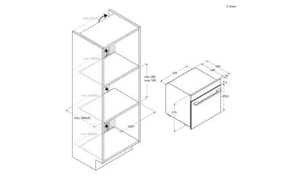ROSIERES Four pyrolyse RO6H5G3YTX 