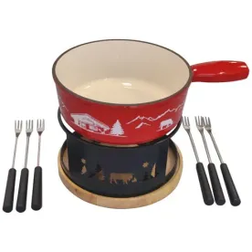 TABLE ET COOK Service à fondue - Montagne Rouge & Chamonix - 3008189SETF-22