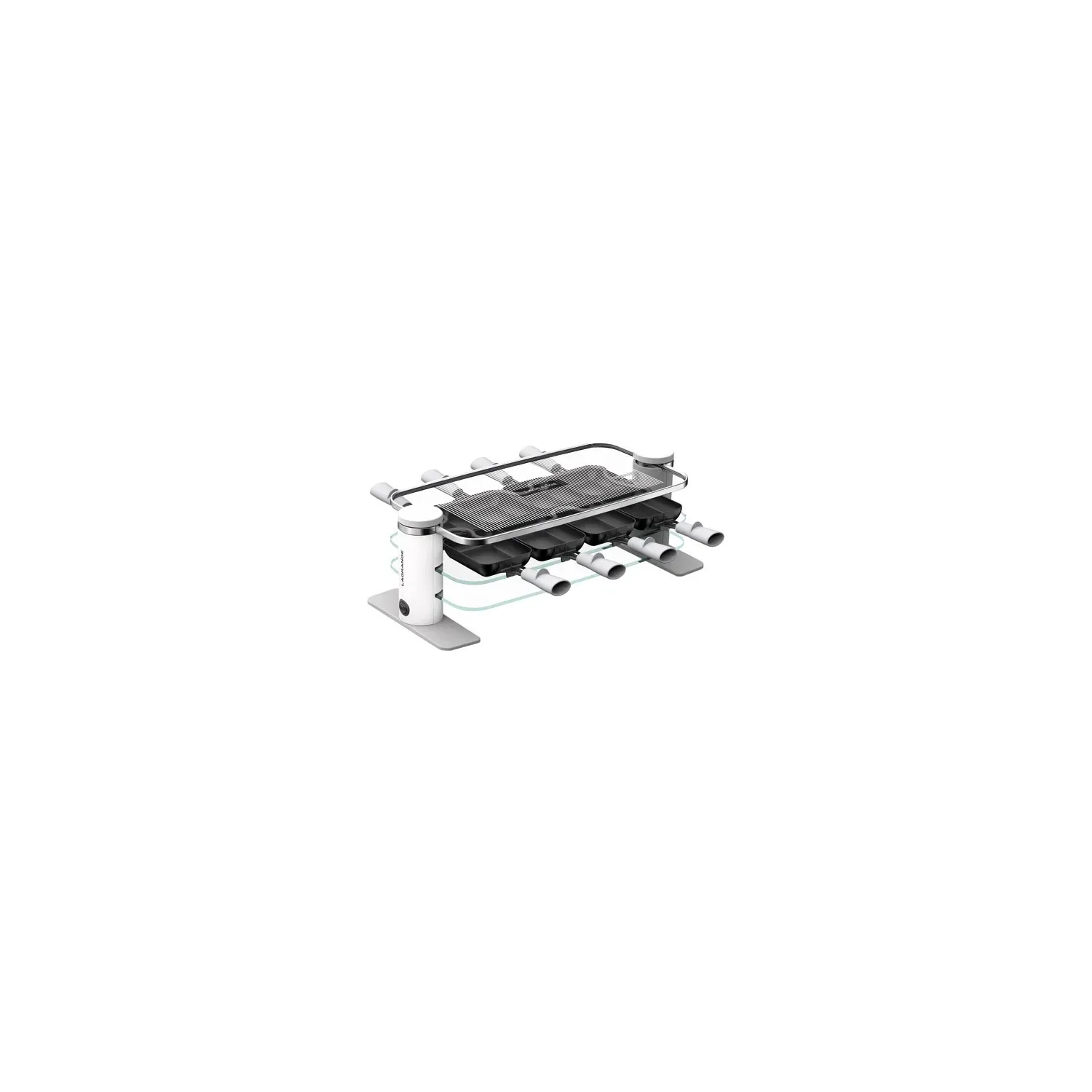 Raclette LAGRANGE 009808 – 1000W, 8 Poêlons, Verre Trempé - vue 10