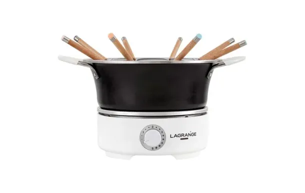 LAGRANGE Service à fondue 8 personnes Charbon - Prestige - 349401