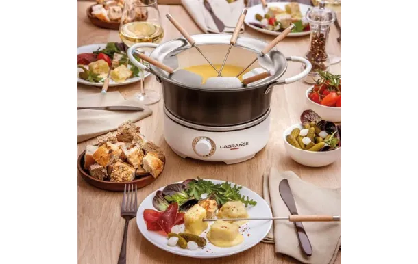 LAGRANGE Service à fondue 8 personnes Charbon - Prestige - 349401