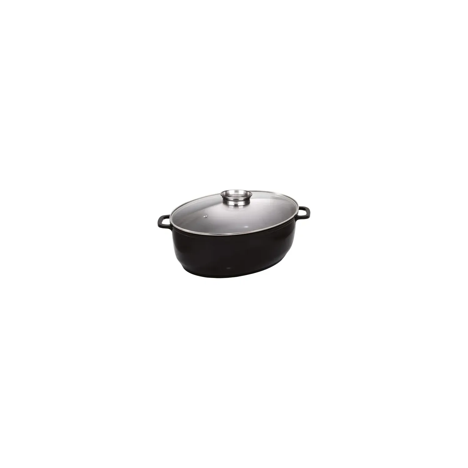 Cocotte ovale Jumbo 43 x 33 x 13 8 cm avec couvercle verre CERAMIQUE