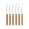 AMEFA Coffret 6 couteaux steak pizza manche bois