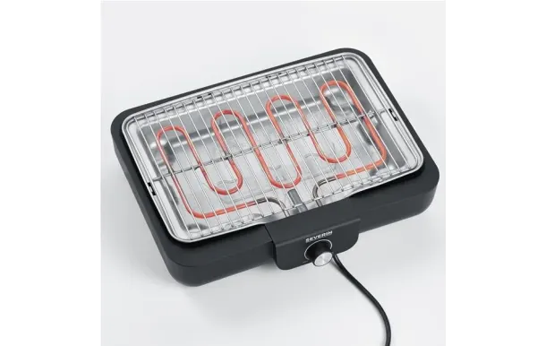 SEVERIN Barbecue électrique posable 8554 - Grill électrique compact et puissant