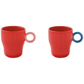 EASY LIFE Set 2 mugs 30 cl Rouge - Twist & Match