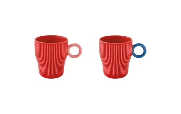 EASY LIFE Set 2 mugs 30 cl Rouge - Twist & Match