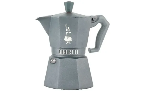Bialetti Moka Exclusive 3 tasses Gris Silver Induction